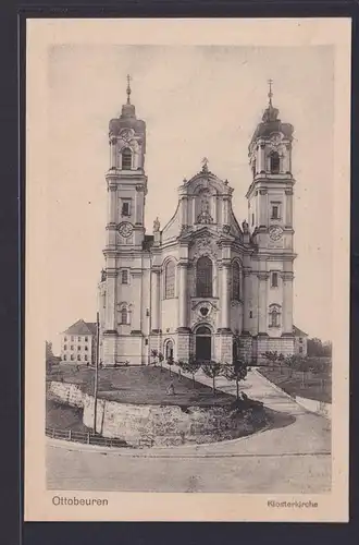 Ansichtskarte Ottobeuren Klosterkirche Verlag Adolf Fergg Bayern