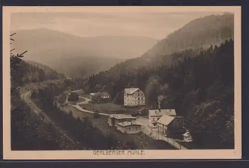 Ansichtskarte Gehlberg Gehlberger Mühle Landschaft Wald Thüringen Feldpost