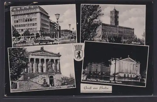Ansichtskarte Berlin Nationalgalerie Friedrichstrasse Stattsoper Rathaus Verlag