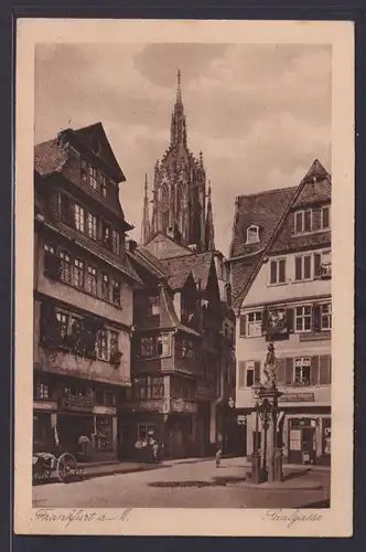 Ansichtskarte Frankfurt Saalgasse Alte Häuser Denkmal Kirche Hessen nach