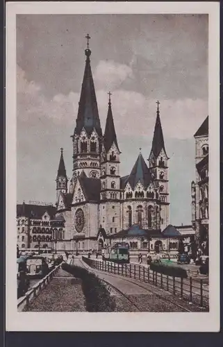 Ansichtskarte Künstlerkarte Berlin Kaiser Wilhelm Gedächtniskirche Strassenbahn
