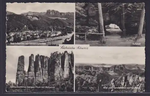 Ansichtskarte Königstein Sachsen Sächsische Schweiz Bad Schandau Schrammsteine