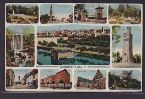 Ansichtskarte Sangerhausen n. Charlottenburg Versch. Ansichten Rosarium