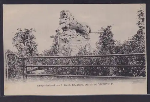 Ansichtskarte Vionville Frankreich Kriegerdenkmal 8.Westf.Inf, Regiment