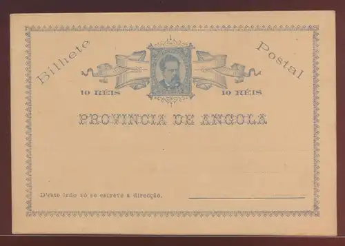 Angola Ganzsache 10 Reis postal stationery King Ludwig I
