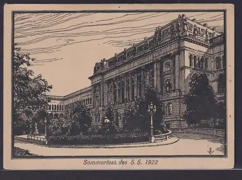 Ansichtskarte Charlottenburg Berlin Technische Hochschule Sommerfest 5.5.1922