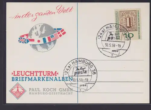 Bund Philatelie Reklame Werbung Leuchtturm Briefmarkenalben Hamburg Geestacht