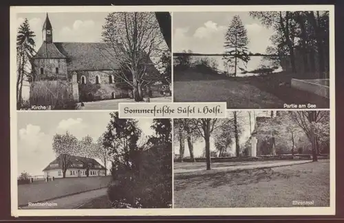 Landpoststempel Süsel über Neustadt Schleswig Holstein Ansichtskarte Rentnerheim