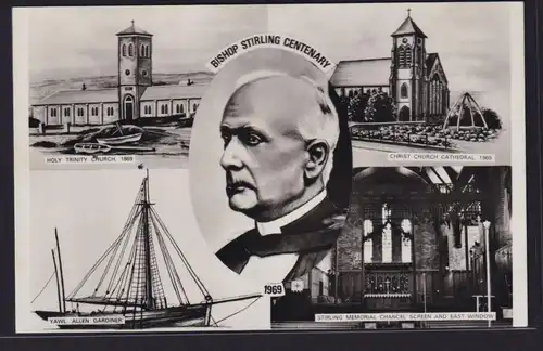 Flalkandinseln Brief Ansichtskarte Bishop Stirling Centenary FDC 179-182
