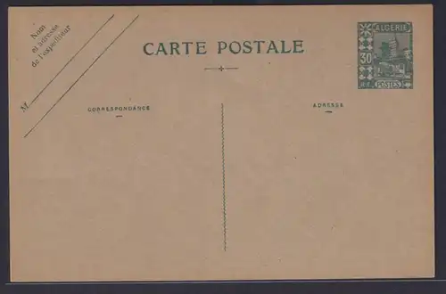 Afrika Algerien Ganzsache 30 cent Africa Algeria postal stationery postcard