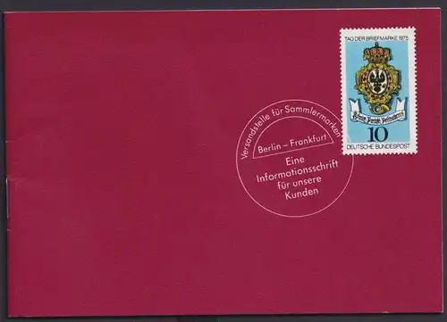 Bund Deutsche Post Geschenkheft mit Block 25 Jahre Bundesrepublik
