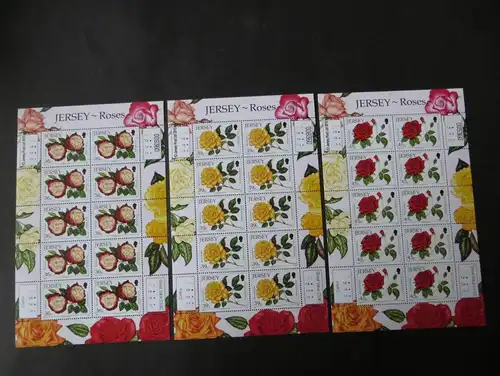 Großbritannien Jersey Kleinbogensatz 1494-99 Rosenausstellung Blumen Festival