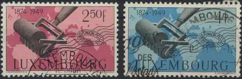 Luxemburg 461-462 75 Jahre Weltpostverein gestempelt 1949