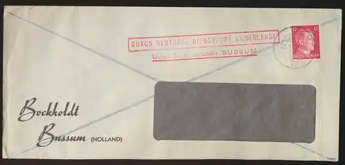 Besetzung Deutsche Dienstpost Niederlande über Dienstpoststelle Bussum