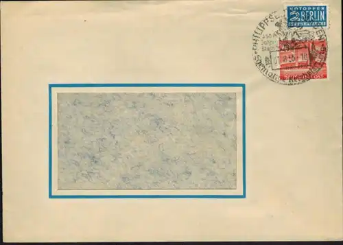 Berlin Brief 113 Bauten II mit SST Philippsburg Baden-Württemberg 31.8.1955