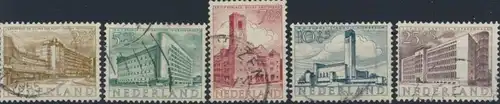Niederlande 655-659 gestempelt Sommermarken 1955 Architektur Kat.-Wert 18,00