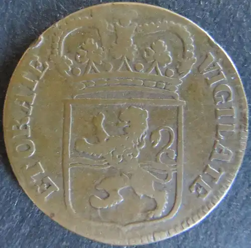 Münze Niederlande Overyssel Duit 1766 ss