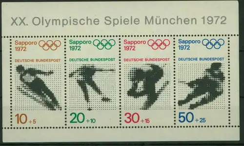 Bund Block 6 Olympia Sapporo und München tadellos postfrisch 1972 KatWert 4,00