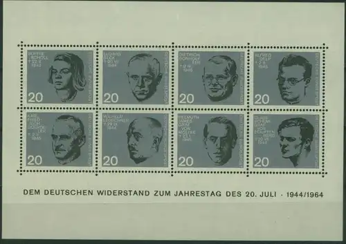 Bundesrepublik Block 3 Widerstand 1964 tadellos postfrisch