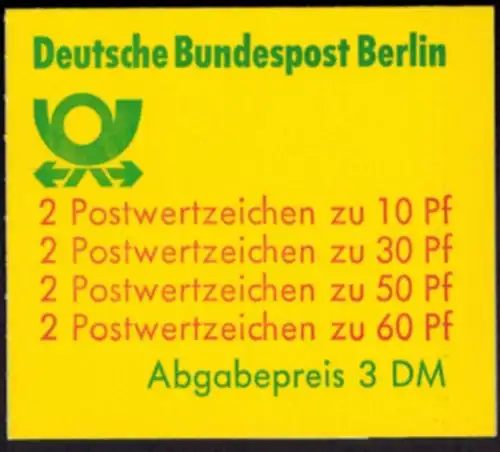 Berlin Markenheftchen 12 ca I oZ Burgen und Schlösser 1980 tadellos postfrisch