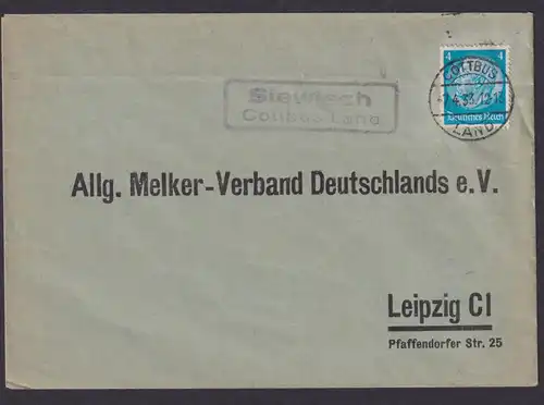 Siewisch über Cottbus Brandenburg Deutsches Reich Brief Landpoststempel
