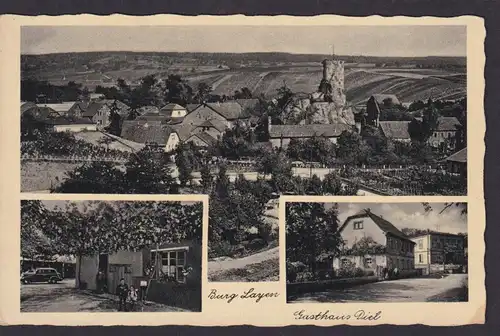 Ansichtskarte Rümmelsheim Bingerbrück Rheinland Pfalz Burg Layen Gasthaus Diel