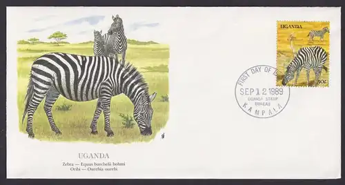 Uganda Ostafrika Fauna Burchell Zebra schöner Künstler Brief