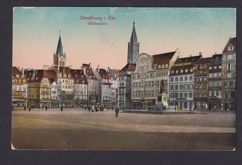 Strassburg Frankreich Elsaß Feldpost Ansichtskarte Kleberplatz Alt Gommla