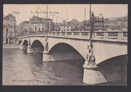 Ansichtskarte Liege Lüttich Belgien Fluss Brücke Barmen
