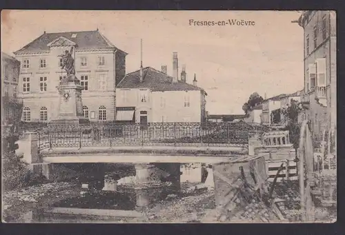 Fresnes en Woevre Ansichtskarte Feldpost Brücke Frankreich Stuttgart I