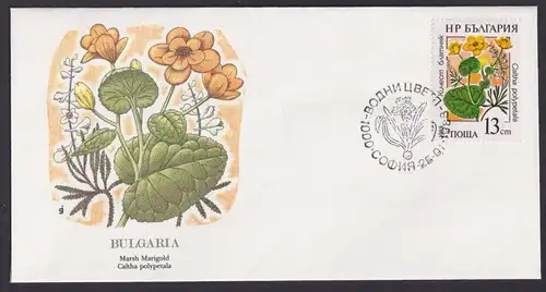 Bulgarie Bulgarien Europa FloraCalthas Blumenblätter schöner Künstler Brief