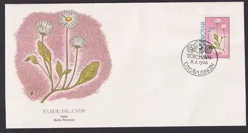 Faroer Dänische Krone Inselgruppe Flora Gänseblümchen schöner Künstler Brief