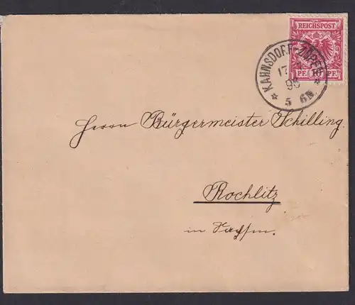 Kahnsdorf Zöpen Brandenburg Deutsches Reich Brief n. Rochlitz