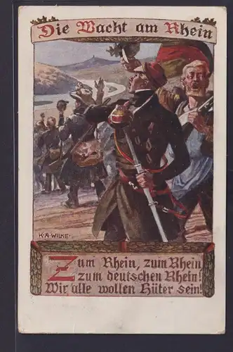 Ansichtskarte Bund Deutsche Böhmen Österreich Künstlerkarte Sigb. Die Wacht am