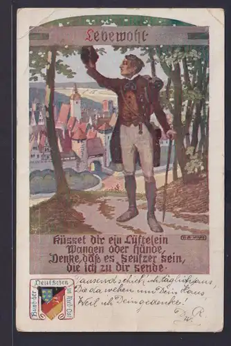 Ansichtskarte Österreich Deutsche Böhmen Künstler Sign. Vignette nach Lavarone