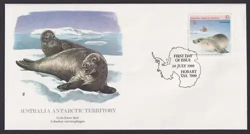 Australien Antarctic Fauna Krabbenfresserrobbe schöner Künstler Brief