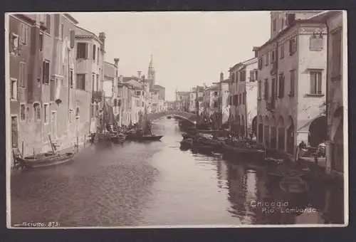 Ansichtskarte Chioggia Rio Lombardo Italien Kanal Gracht Rimsting