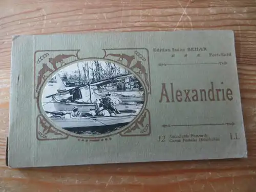 Alexandria Ägypten Ansichtskarten Mittelmeer Jugendstil Heft mit 12 AK um 1900