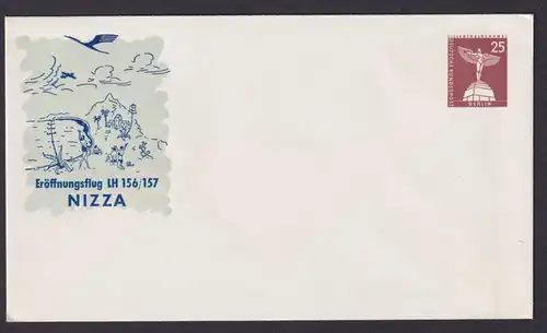 Flugpost Brief Air Mail Berlin Privatganzsache 25 Pf Stadtbilder toller Umschlag
