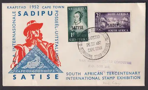 Kapstadt Süd Afrika Brief Philatelie Briefmarken Ausstellung Aufdruck Cape Town