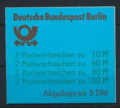 Berlin Markenheftchen 15 oZ Sehenswürdigkeiten 1989 Luxus gestempelt Kat. 120,00