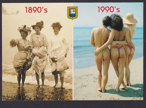 Ansichtskarte Reise Urlaub Frauen Strandv 1890 u. 1990