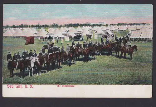 Ansichtskarte Sea Girt New Jersey USA Encampment Soldaten Lager