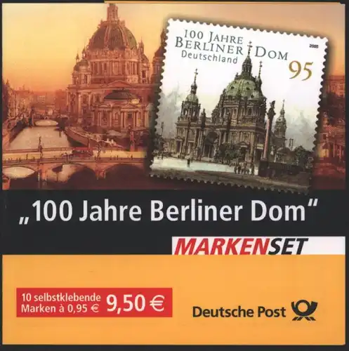 Bund Markenheftchen MH 57 Berliner Dom 2005 Ersttagsstempel BONN