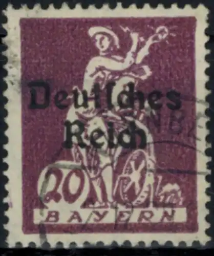 Deutsches Reich 122 Abschiedsserie 20 Pf Plattenfehler III 1920 gestempelt