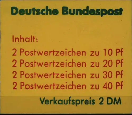 Bundesrepublik Markenheftchen MH 20 b oZ Unfallverhütung 1974 postfrisch MNH **