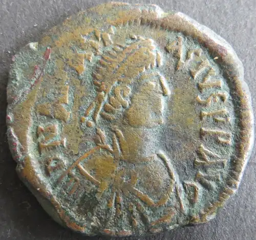 Byzantinische Münze Follis Anastasius 491-518 Konstantinopel 19 g Bronze ss+