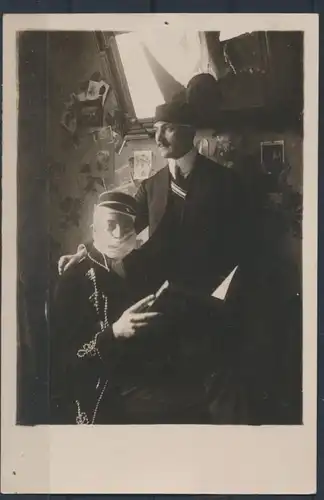 Foto Ansichtskarte Studentika sicher sehr selten hanschriftlich 1910/11