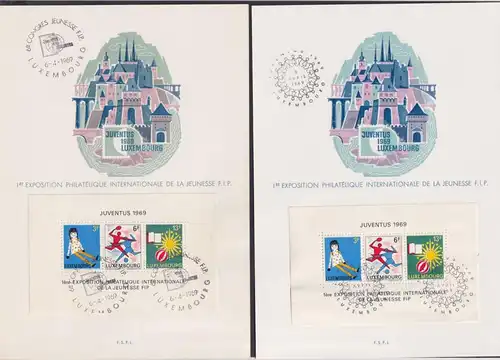 Luxemburg Block 8 Philatelie Briefmarken JUVENTUS zweimal Luxus Gedenkblatt