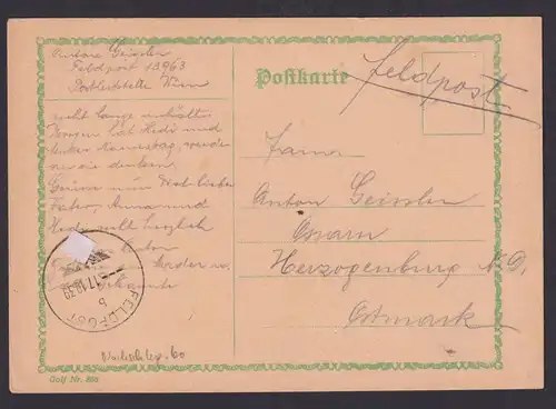 Besetzung Polen Generalgouvernement Feldpost Postkarte Debica Feldpostnummer